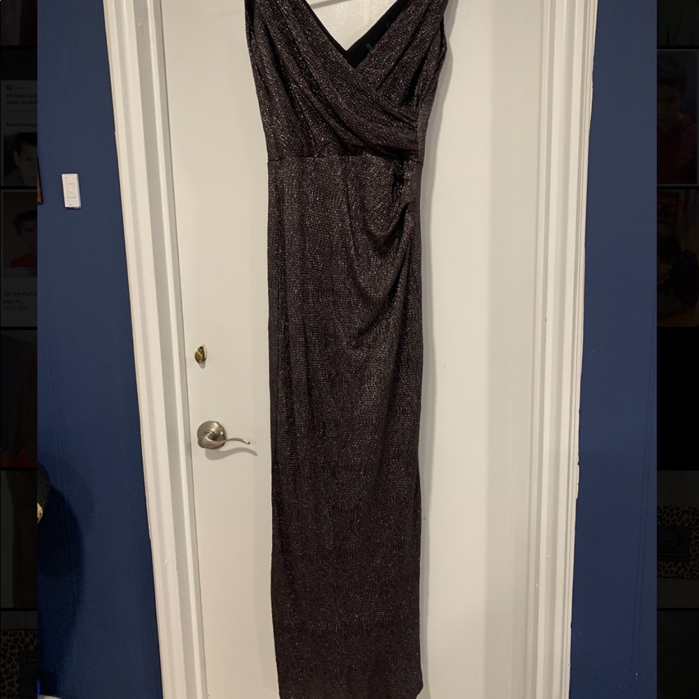Silver and black shimmery dress